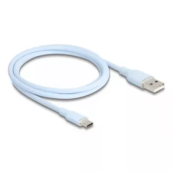 DeLOCK USB kabelis USB 2.0 1 m USB A USB C Zils 81222