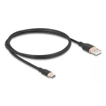 DeLOCK USB A — USB C kabelis 1 m, melns, USB 2.0