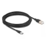 DeLOCK USB kabelis USB 2.0 4m USB A USB C Melns 81228