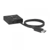 CLUB3D CSV-1009 DisplayPort 2-in-1 divvirzienu slēdzis — 2x DisplayPort izejas, 8K@60Hz, melns