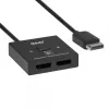 CLUB3D CSV-1009 DisplayPort 2-in-1 divvirzienu slēdzis — 2x DisplayPort izejas, 8K@60Hz, melns