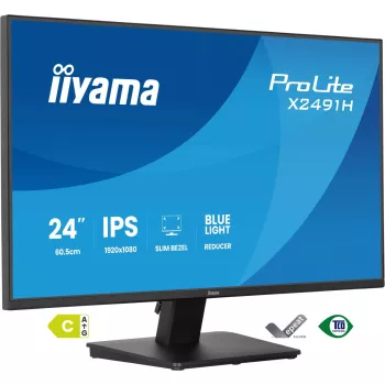 IIYAMA ProLite X2491H-B1 23.8 collu (60.5 cm) IPS LCD monitors, Full HD 1920×1080, matts melns, VESA