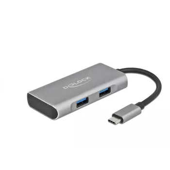 USB Hubs DeLOCK ārējais USB 10 Gbps USB Type-C centrmezgls 63261