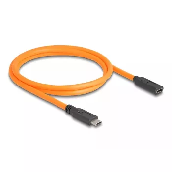DeLOCK USB kabelis USB Type-C vīrišķais uz USB Type-C sievišķais 1m 5Gbps oranžs
