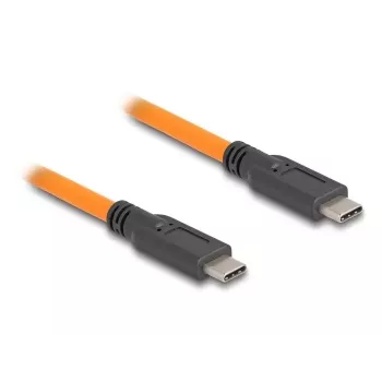 DeLOCK USB kabelis USB Type-C vīrišķais uz USB Type-C vīrišķais 1m 5 Gbps Oranžs