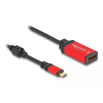 DeLOCK USB-C uz DisplayPort adapteris 8K 30 Hz HDR sarkans