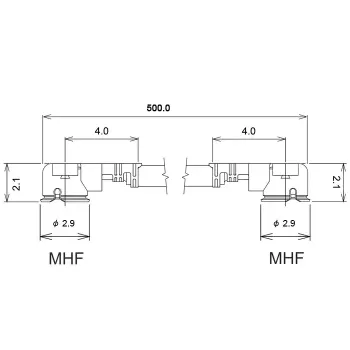 Koaksiālais kabelis DeLOCK 89611 0.5m MHF (I-PEX) Melns Zelts