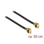 Koaksiālais kabelis DeLOCK 89611 0.5m MHF (I-PEX) Melns Zelts