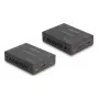 DELOCK 65957 KVM pagarinātājs — HDMI un USB raidītājs un uztvērējs, vadu, līdz 70 m, 18 Gbit/s, 600 MHz, melns
