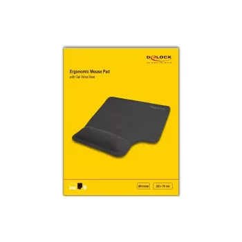 DeLOCK Ergonomic peles paliktnis ar želejas plaukstas balstu kreilim melns