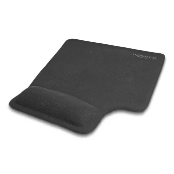 DeLOCK Ergonomic peles paliktnis ar želejas plaukstas balstu kreilim melns