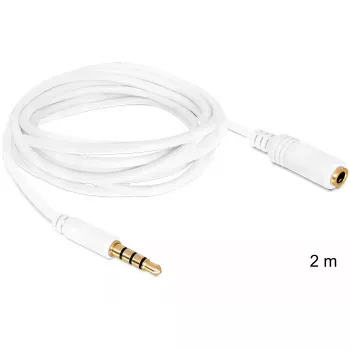 Audio kabelis DeLOCK 3,5 mm 2 m Balts