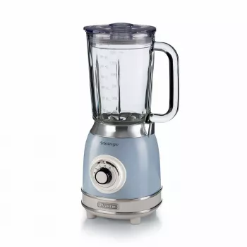 Ariete 583, Vintage Blender ar 1,5 litru stikla trauku, 4 nerūsējošā tērauda asmeņi, 4 ātrumi + Pulse, 1000 W, Zils