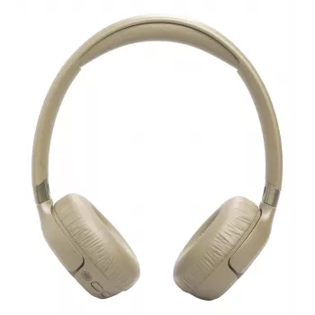 Austiņas JBL Tune 680NC, vadu un bezvadu (Bluetooth, USB-C), virsauss, galvas lente, bēšs, 20–20000 Hz, 161 g