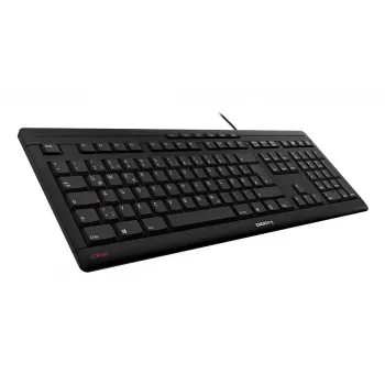 CHERRY STREAM tastatūra Home/Office USB QWERTY Portugāļu Melna Pelēka Pilnizmēra 115 taustiņi