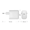 Sienas lādētājs USB-C 45W d bramante re-charge Pro — Iekštelpu maiņstrāva, 110–240V, Balts