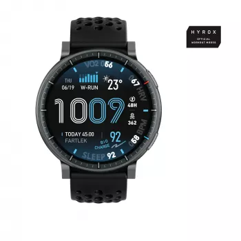 Viedpulkstenis Amazfit Active Max apaļš AMOLED 1,5 collas 480×480 Skārienekrāns 64MB RAM 4GB 658mAh Melns