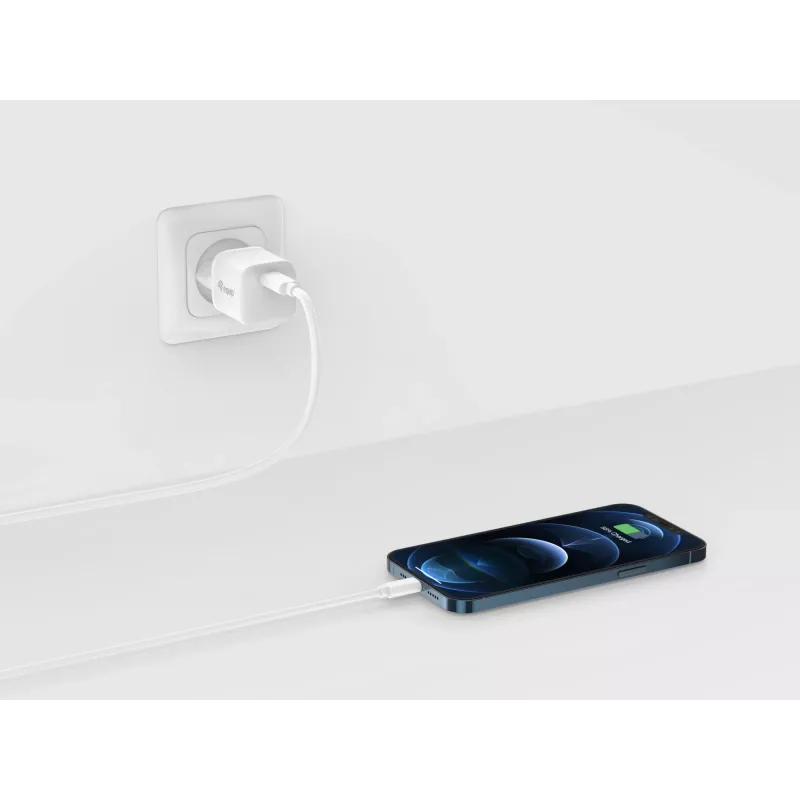 Equip 1-Port 20W USB-C PD Lādētājs Iekštelpām Balts 100-240V