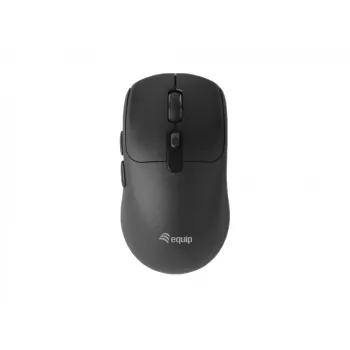 EQUIP Ambidextrous 6-pogu divrežīmu bezvadu pele, optiskā 1600 DPI, RF + Bluetooth, melna