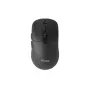 EQUIP Ambidextrous 6-pogu divrežīmu bezvadu pele, optiskā 1600 DPI, RF + Bluetooth, melna