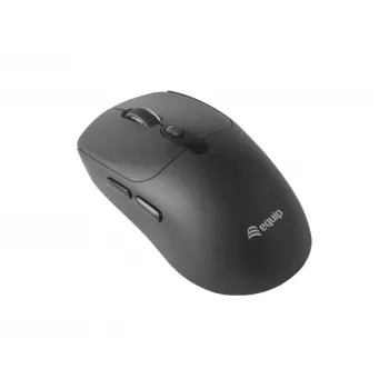 EQUIP Ambidextrous 6-pogu divrežīmu bezvadu pele, optiskā 1600 DPI, RF + Bluetooth, melna