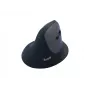 EQUIP ergonomiska vertikāla bezvadu pele labai rokai 1600 DPI, RF bezvadu + Bluetooth, uzlādējama, 6 pogas, melna