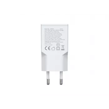 EQUIP 2-Portu 30W GaN Slim USB PD Lādētājs — USB-C x1, USB-A x1, balts