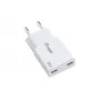 EQUIP 2-Port 30W GaN Slim USB-C PD Lādētājs — 2 USB-C porti, 100–240V ieeja, max 20V izvade, balts