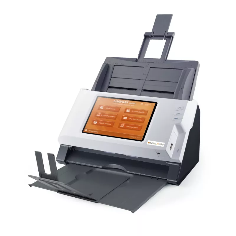 Plustek eScan A280 Enterprise ADF skeneris 600 x 600 DPI A4 Melns, Balts