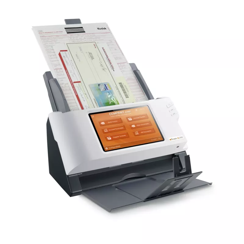 Plustek eScan A280 Enterprise ADF skeneris 600 x 600 DPI A4 Melns, Balts