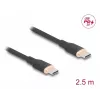 USB kabelis DeLOCK 81239 2,5 m USB C Melns USB 2.0 0.48 Gbit/s
