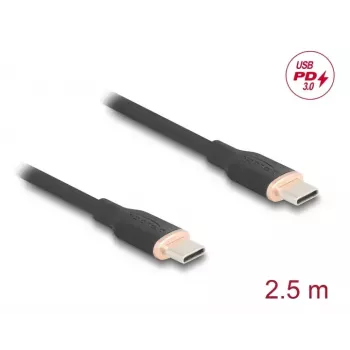 USB kabelis DeLOCK 81239 2,5 m USB C Melns USB 2.0 0.48 Gbit/s