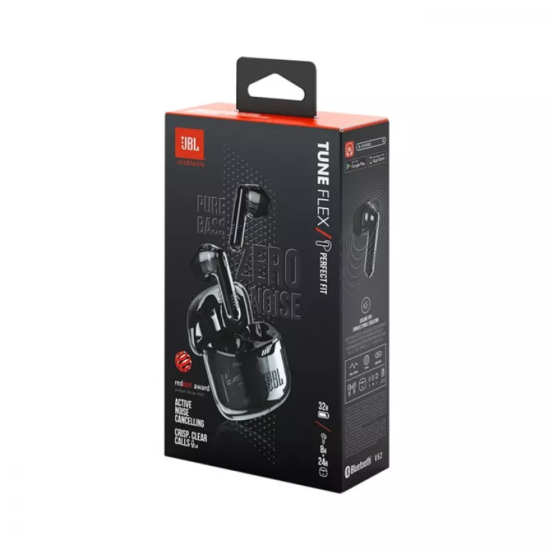 JBL Tune Flex bezvadu austiņas TWS, iekšauss, melnas