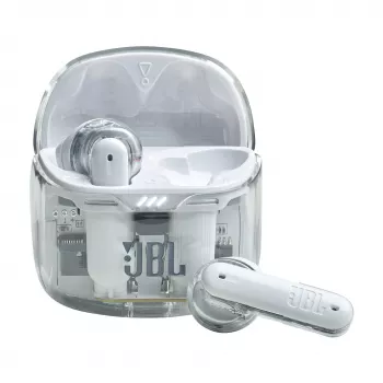 JBL Tune Flex Ghost Edition Bezvadu Austiņas TWS Iekšauss Zvanu/Mūzikas Bluetooth Caurspīdīgas, Baltas