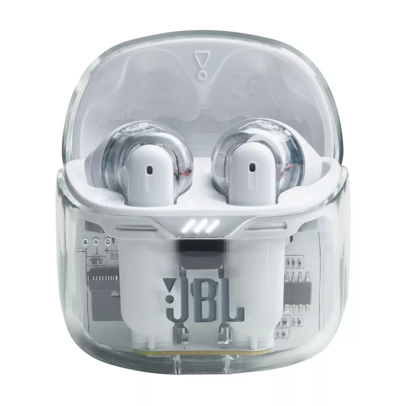 JBL Tune Flex Ghost Edition Bezvadu Austiņas TWS Iekšauss Zvanu/Mūzikas Bluetooth Caurspīdīgas, Baltas
