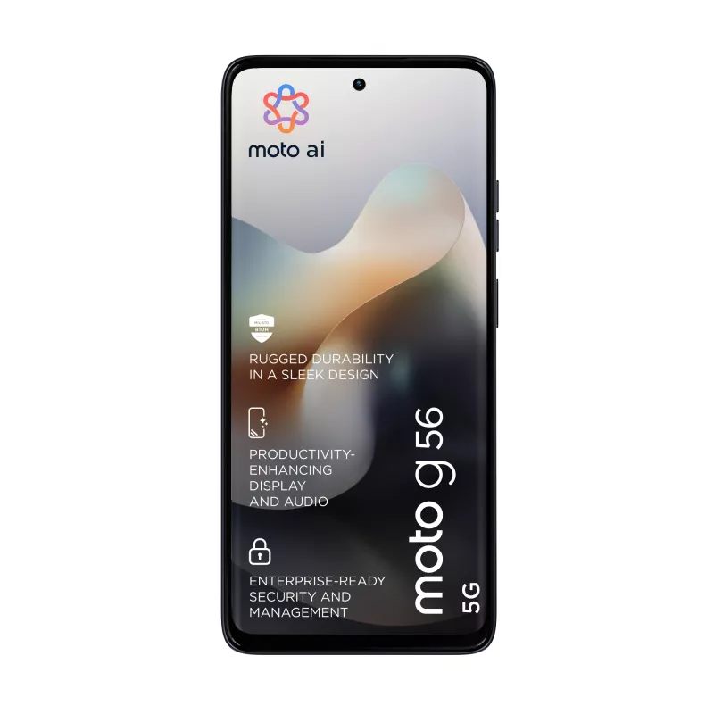 Mobilais telefons MOTOROLA moto g56 5G 6.72 collu (17.1 cm) Hibrīds Dual SIM, MediaTek Dimensity 7060 2.6 GHz, 8 GB RAM, 256 GB, 5200 mAh, Melns