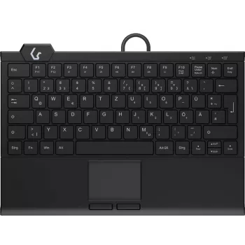 KeySonic KSK-5210ELU (DE) tastatūra, vadu, USB, QWERTZ, melna, mājas lietošanai