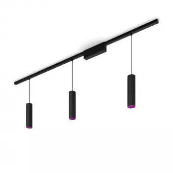 Philips Hue White and colour ambience Perifo taisnā griestu pamatnes komplekts (3 piekari) Melns