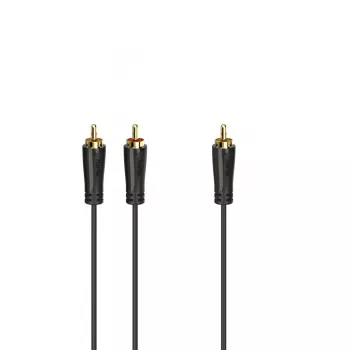 Audio kabelis Hama 00205097 5m RCA 2 x RCA vīrišķais, zeltīts, melns