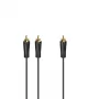 Audio kabelis Hama 00205097 5m RCA 2 x RCA vīrišķais, zeltīts, melns