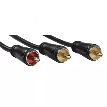 Audio kabelis Hama 00205097 5m RCA 2 x RCA vīrišķais, zeltīts, melns