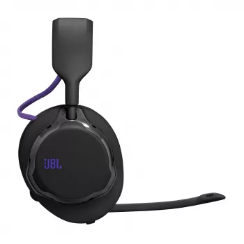 Austiņas JBL Quantum 650 — bezvadu spēļu, Bluetooth, USB-C, apkārtauss, melnas, 20–20000 Hz, 331.5 g