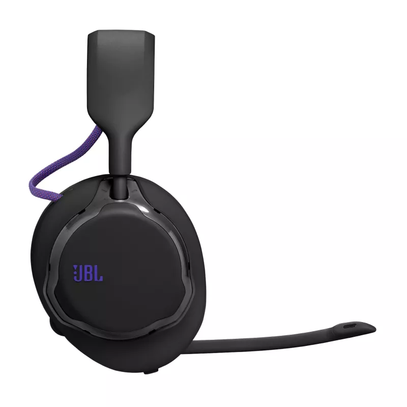 Austiņas JBL Quantum 650 — bezvadu spēļu, Bluetooth, USB-C, apkārtauss, melnas, 20–20000 Hz, 331.5 g