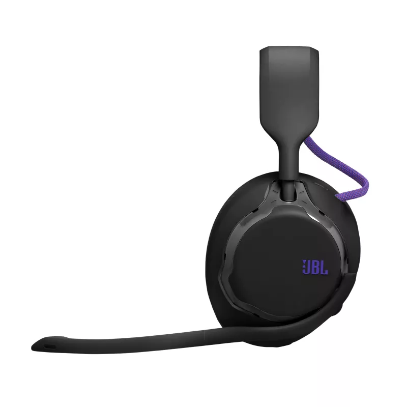 Austiņas JBL Quantum 650 — bezvadu spēļu, Bluetooth, USB-C, apkārtauss, melnas, 20–20000 Hz, 331.5 g