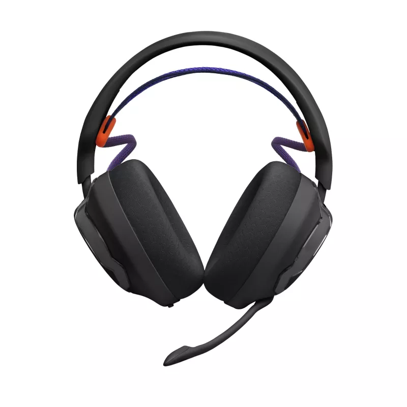 Austiņas JBL Quantum 650 — bezvadu spēļu, Bluetooth, USB-C, apkārtauss, melnas, 20–20000 Hz, 331.5 g