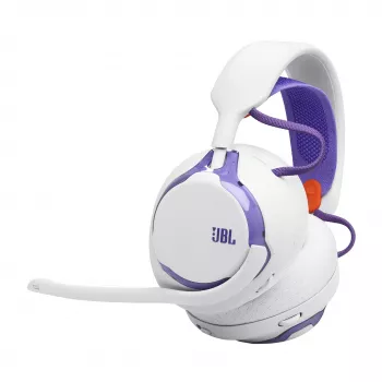 Austiņas JBL Quantum 650 — Bezvadu Bluetooth, USB-C, Apkārtauss, Galvas lente, Balta, 20–20000 Hz