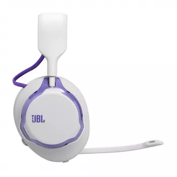 Austiņas JBL Quantum 650 — Bezvadu Bluetooth, USB-C, Apkārtauss, Galvas lente, Balta, 20–20000 Hz