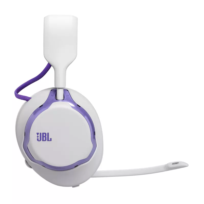 Austiņas JBL Quantum 650 — Bezvadu Bluetooth, USB-C, Apkārtauss, Galvas lente, Balta, 20–20000 Hz