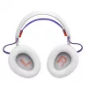 Austiņas JBL Quantum 650 — Bezvadu Bluetooth, USB-C, Apkārtauss, Galvas lente, Balta, 20–20000 Hz
