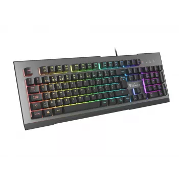 GENESIS Rhod 500 RGB spēļu tastatūra USB QWERTY melna, sudraba